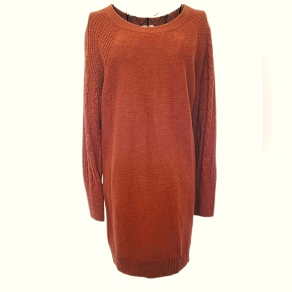 Lularoe Rust Knit Sweater Dress - Picture 1 of 6